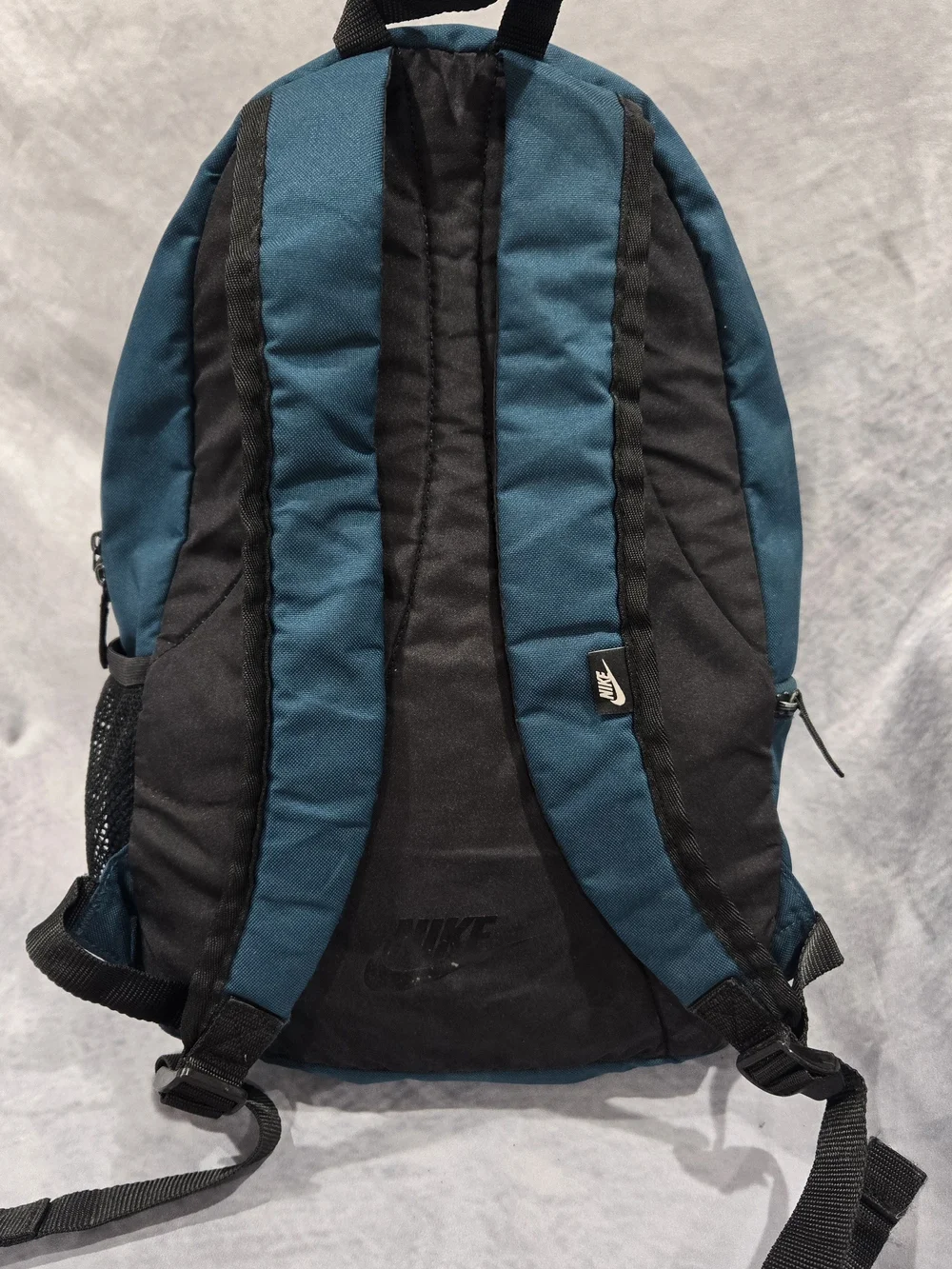 Nike Men's Dark Teal Backpack with Striped Graphic